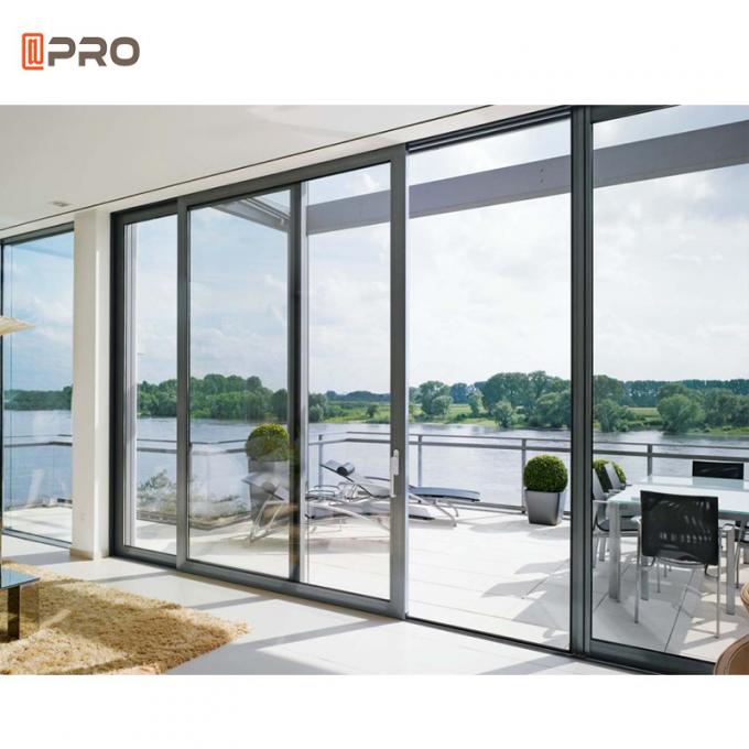 Exterior Four Panel Aluminium Sliding Glass Doors For Patio Entrance